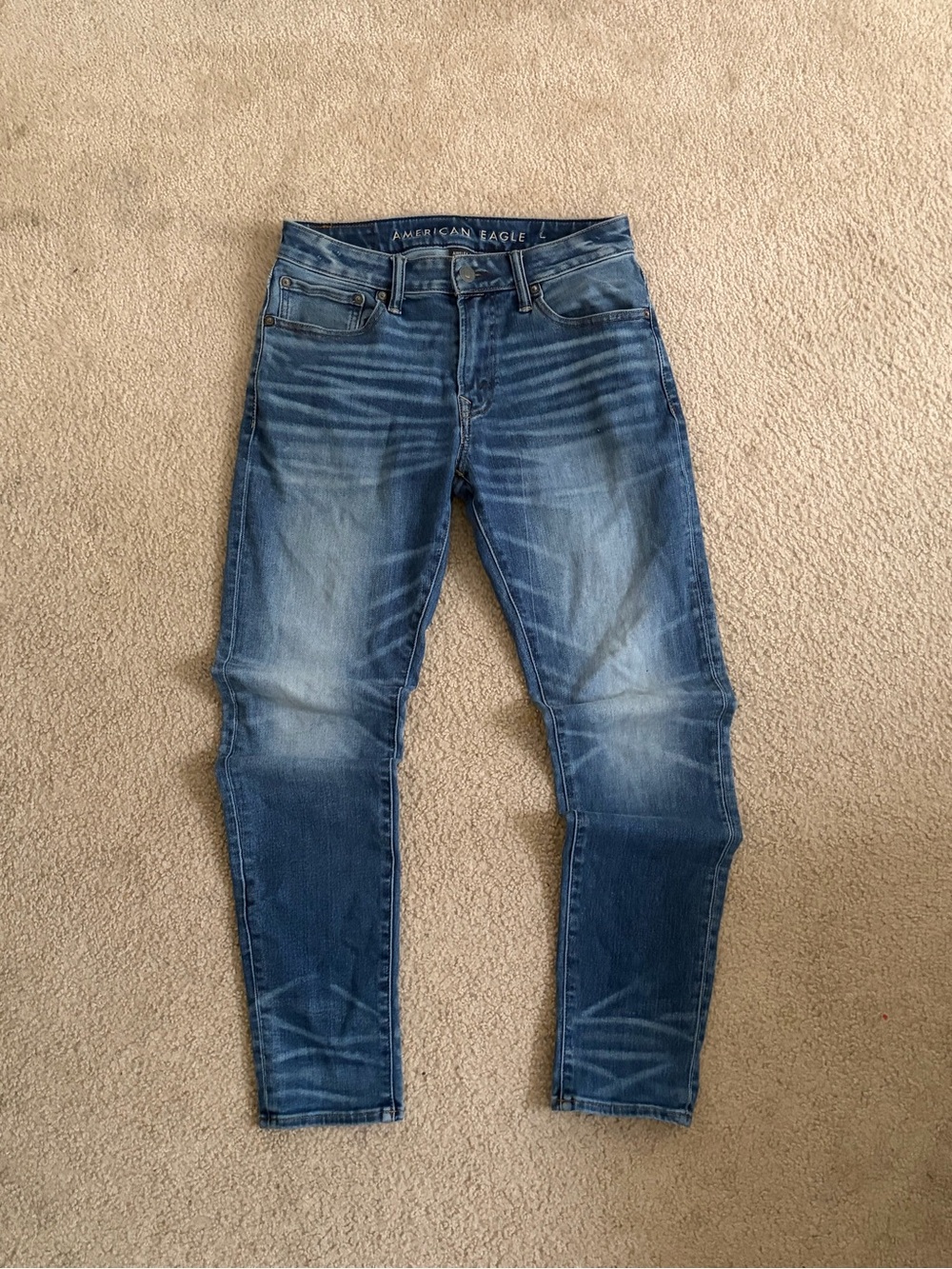 American Eagle Outfitters Men’s Skinny Jeans - Medium Blue Wash